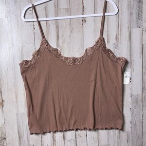 Old Navy Brown Lace Camisole